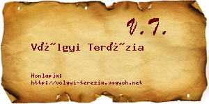 Völgyi Terézia névjegykártya